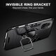 For POCO F3 Global Version Case Shockproof Magnetic with 360° Rotation Finger Ring Holder Stand PC Protective Case