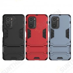 For POCO F3 Global Version Case with Bracket Shockproof PC Protective Case Back Cover For POCO F3 Global Version Case with Bracket Shockproof PC Protective Case Back Cover
