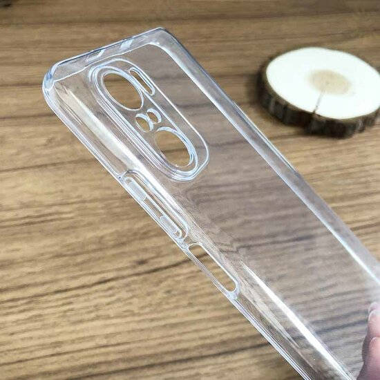 For POCO F3 Global Version Case Crystal Clear Transparent Ultra-Thin Non-Yellow Soft TPU Protective Case