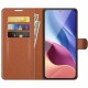 For POCO F3 Global Version Case Litchi Pattern Flip Shockproof PU Leather Full Body Protective Case