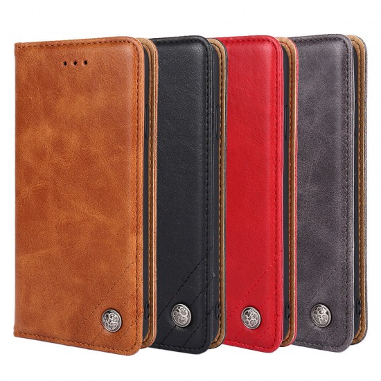 For POCO F3 Global Version Case Retro Flip with Multi-Card Slot PU Leather Shockproof Full Body Protective Case