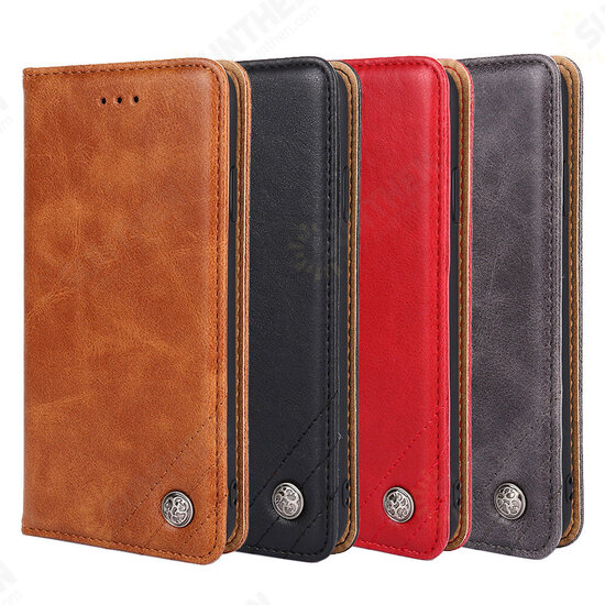 For POCO F3 Global Version Case Retro Flip with Multi-Card Slot PU Leather Shockproof Full Body Protective Case