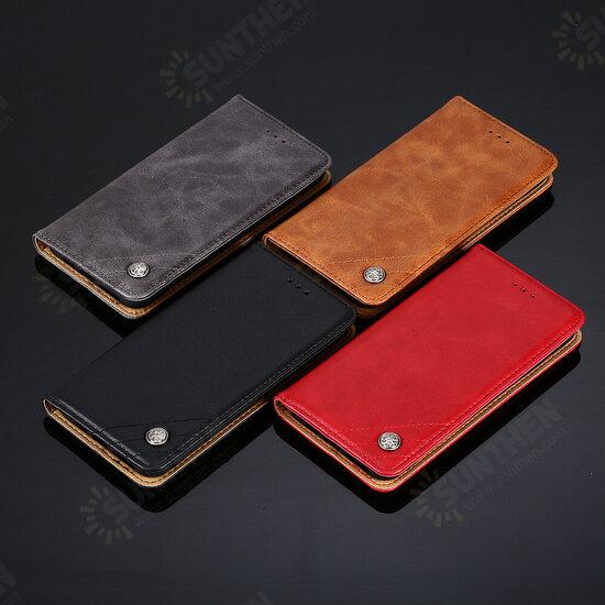 For POCO F3 Global Version Case Retro Flip with Multi-Card Slot PU Leather Shockproof Full Body Protective Case