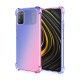 For POCO M3 Case Gradient Color with Four-Corner Airbag Shockproof Translucent Soft TPU Protective Case