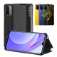 For POCO M3 Case Magnetic Foldable Flip Smart Sleep Window View Stand PU Leather Protective Case