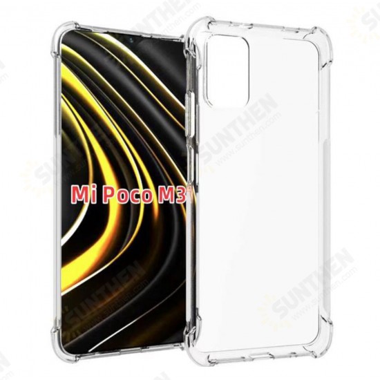 For POCO M3 Case with Air Bag Shockproof Transparent Non-Yellow Soft TPU Protective Case Non-Original For POCO M3 Case with Air Bag Shockproof Transparent Non-Yellow Soft TPU Protective Case Non-Original