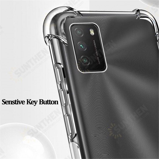 For POCO M3 Case with Air Bag Shockproof Transparent Non-Yellow Soft TPU Protective Case Non-Original For POCO M3 Case with Air Bag Shockproof Transparent Non-Yellow Soft TPU Protective Case Non-Original