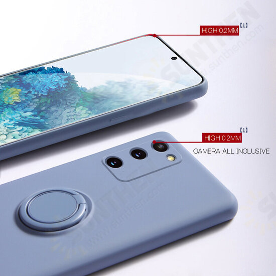 For POCO M3 Case with Ring Holder Lens Protector Soft Liquid Silicone Rubber Protective Case For POCO M3 Case with Ring Holder Lens Protector Soft Liquid Silicone Rubber Protective Case