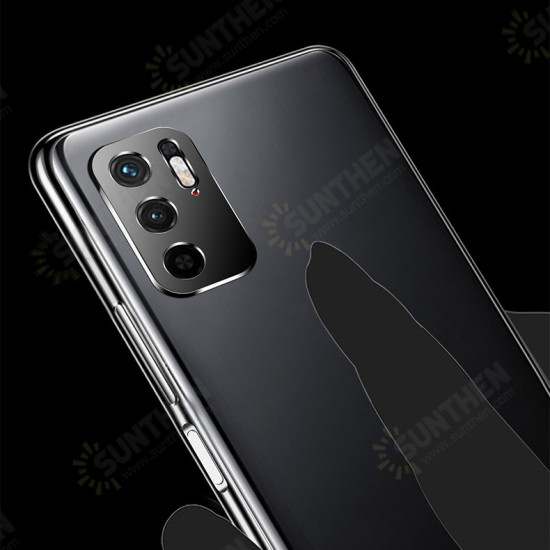 Global Version/ Xiaomi Redmi Note 10 5G Case 2 in 1 Plating with Lens Protector Ultra-Thin Anti-Fingerprint Shockproof Transparent Soft TPU Protective Case