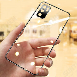 Global Version/ Xiaomi Redmi Note 10 5G Case 2 in 1 Plating with Lens Protector Ultra-Thin Anti-Fingerprint Shockproof Transparent Soft TPU Protective Case