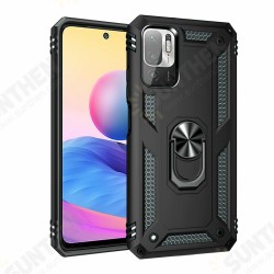 For POCO M3 Pro 5G NFC Global Version/ Xiaomi Redmi Note 10 5G Case Bumpers Shockproof Magnetic with 360 Rotation Finger Ring Holder Stand PC Protective Case Non-Original