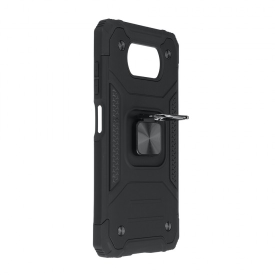 For POCO X3 NFC Case Magnetic with Ring Holder Stand Shockproof PC + TPU Protective Case Back Cover