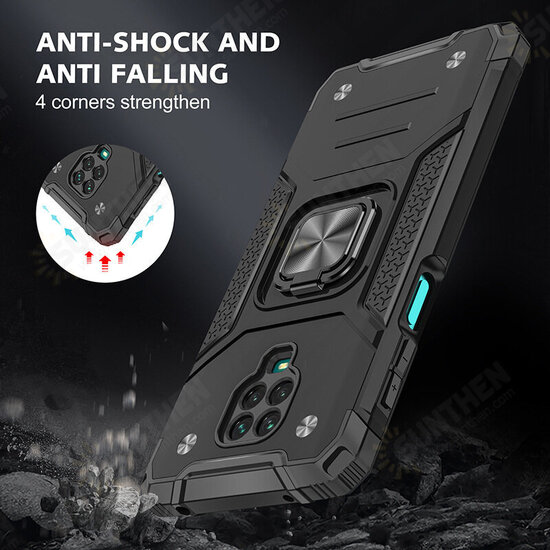 For POCO X3 NFC Case Magnetic with Ring Holder Stand Shockproof PC + TPU Protective Case Back Cover For POCO X3 NFC Case Magnetic with Ring Holder Stand Shockproof PC + TPU Protective Case Back Cover
