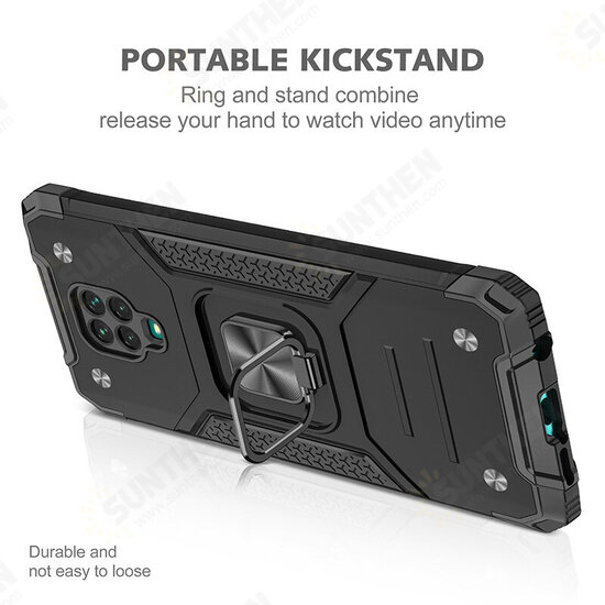 For POCO X3 NFC Case Magnetic with Ring Holder Stand Shockproof PC + TPU Protective Case Back Cover For POCO X3 NFC Case Magnetic with Ring Holder Stand Shockproof PC + TPU Protective Case Back Cover