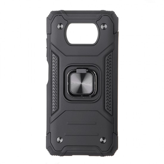 For POCO X3 NFC/ POCO X3 PRO Case Magnetic with Ring Holder Stand Shockproof PC + TPU Protective Case Back Cover