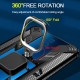 For POCO X3 PRO / POCO X3 NFC Case Shockproof Magnetic with 360 Rotation Finger Ring Holder Stand Transparent PC Protective Case