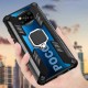 For POCO X3 PRO / POCO X3 NFC Case Shockproof Magnetic with 360 Rotation Finger Ring Holder Stand Transparent PC Protective Case