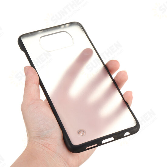 For POCO X3 PRO / POCO X3 NFC Case Frameless Ultra-Thin Translucent Matte with Finger Ring Hard PC Protective Case Back Cover