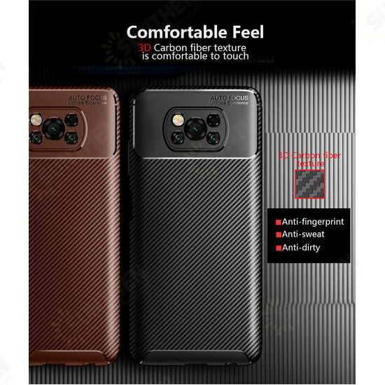 For POCO X3 PRO / POCO X3 NFC Case Luxury Carbon Fiber Pattern with Lens Protector Shockproof Silicone Protective Case Non-original For POCO X3 PRO / POCO X3 NFC Case Luxury Carbon Fiber Pattern with Lens Protector Shockproof Silicone Protective Case Non-original
