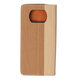 For POCO X3 PRO / POCO X3 NFC Case Wooden Texture Flip with Card Slot Stand PU Leather Full Body Protective Case Non-original