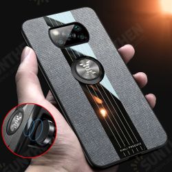 For POCO X3 PRO / POCO X3 NFC Case with Magnetic Ring Bracket Stand Shockproof Breathable Cloth Fabric Protective Case Non-original For POCO X3 PRO / POCO X3 NFC Case with Magnetic Ring Bracket Stand Shockproof Breathable Cloth Fabric Protective Case Non-original