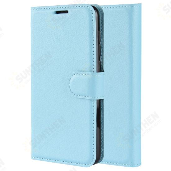 For POCO X3 PRO / POCO X3 NFC Case Litchi Pattern Flip Shockproof PU Leather Full Body Protective Case