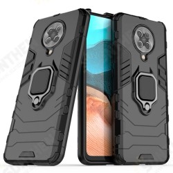 For Poco F2 Pro Case Shockproof Anti-fingerprint with 360° Rotation Magnetic Ring Bracket PC Protective Case Non-original