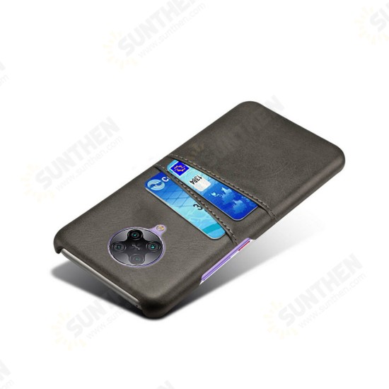 For Poco F2 Pro Case Luxury with Double Card Slots Bumpers Shockproof PU Leather + PC Protective Case Non-original