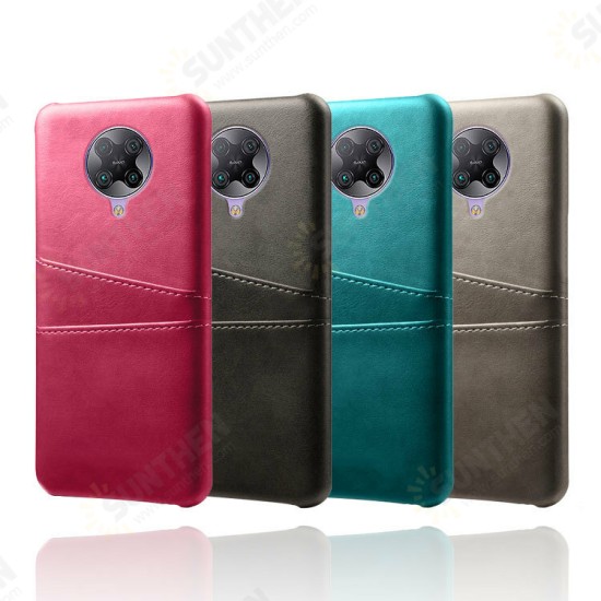 For Poco F2 Pro Case Luxury with Double Card Slots Bumpers Shockproof PU Leather + PC Protective Case Non-original