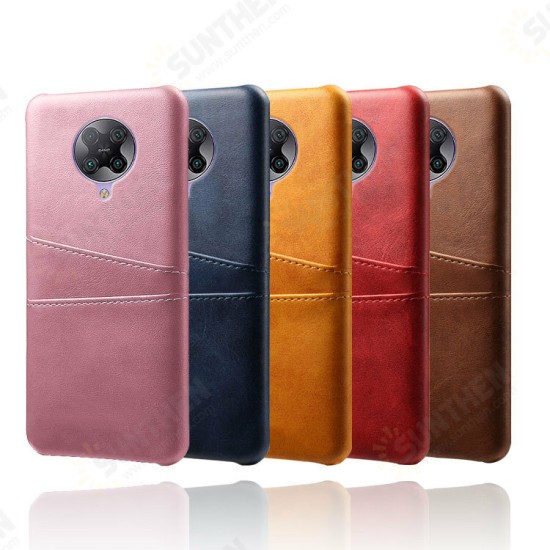 For Poco F2 Pro Case Luxury with Double Card Slots Bumpers Shockproof PU Leather + PC Protective Case Non-original