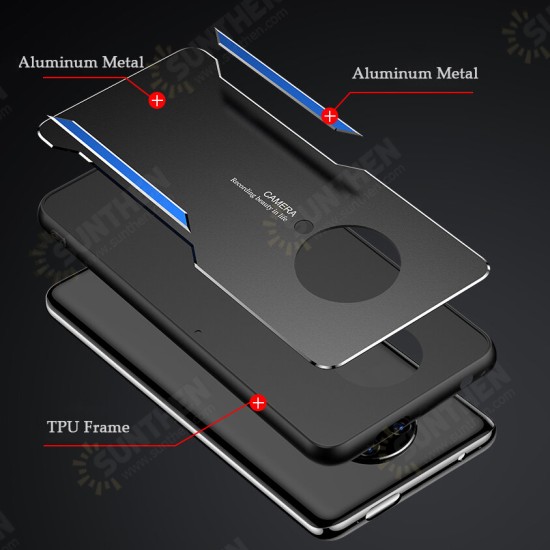 For Poco F2 Pro Case Matte Metal + TPU Edge Shockproof Anti-fingerprint Protective Case Back Cover Non-original