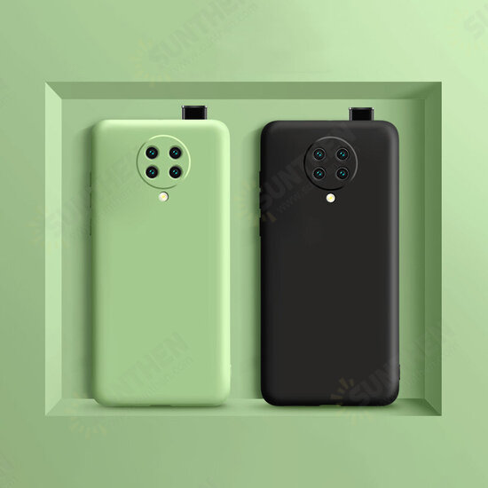 For Poco F2 Pro Case Smooth Shockproof Soft Liquid Silicone Rubber Back Cover Protective Case Non-original