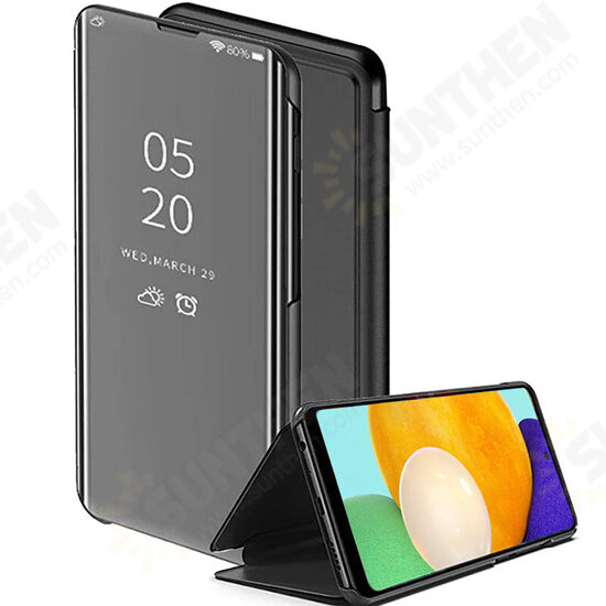 For Samsung Galaxy A52 5G Case Foldable Flip Plating Mirror Window View Shockproof Full Cover Protective Case For Samsung Galaxy A52 5G Case Foldable Flip Plating Mirror Window View Shockproof Full Cover Protective Case