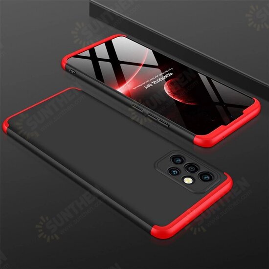 For Samsung Galaxy A52 Case 3 in 1 Detachable Double Dip with Lens Protect Anti-Fingerprint Shockproof PC Protective Case