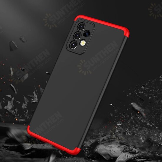 For Samsung Galaxy A52 Case 3 in 1 Detachable Double Dip with Lens Protect Anti-Fingerprint Shockproof PC Protective Case