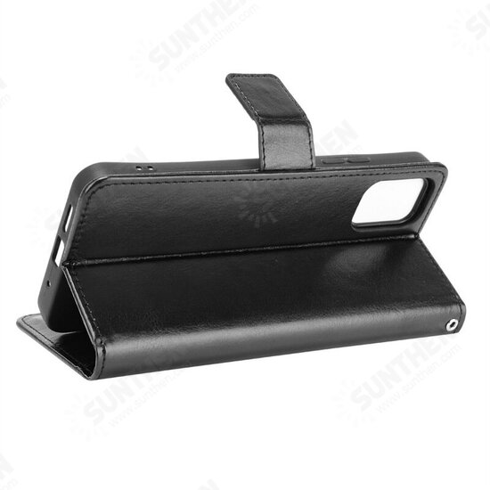 For A11 Case Magnetic Flip with Multiple Card Slot Folding Stand PU Leather Shockproof Full Cover Protective Case