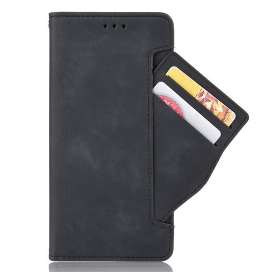 For A11 Case Magnetic Flip with Multiple Card Slot Wallet Folding Stand PU Leather Shockproof Full Cover Protective Case