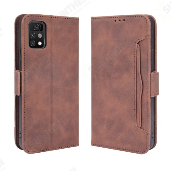 For A11 Pro Max Case Magnetic Flip with Multiple Card Slot Wallet Folding Stand PU Leather Shockproof Full Cover Protective Case