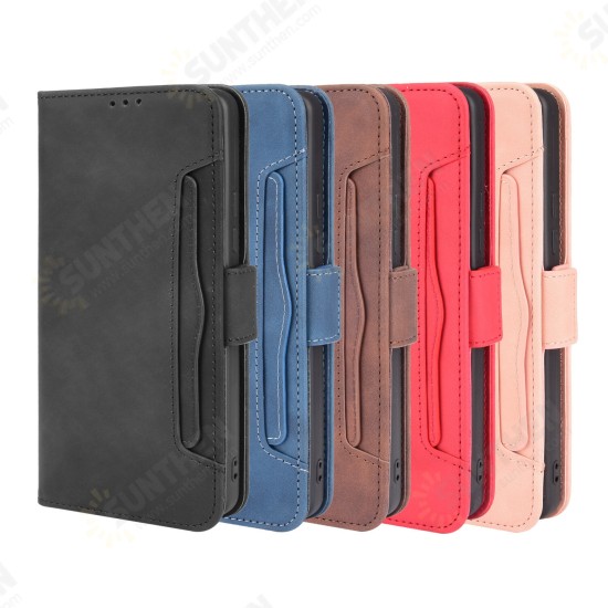 For A11 Pro Max Case Magnetic Flip with Multiple Card Slot Wallet Folding Stand PU Leather Shockproof Full Cover Protective Case