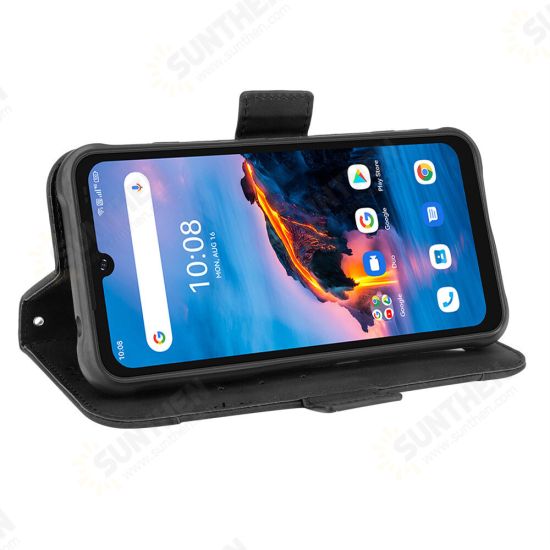 For Bison Pro Case Magnetic Flip with Multiple Card Slot Wallet Folding Stand PU Leather Shockproof Full Cover Protective Case