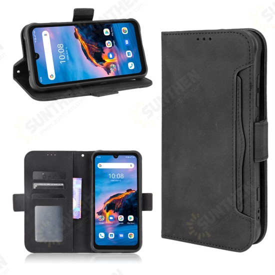 For Bison Pro Case Magnetic Flip with Multiple Card Slot Wallet Folding Stand PU Leather Shockproof Full Cover Protective Case