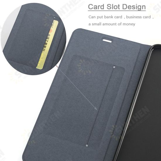 For Xiaomi Mi 10 Lite Case Brushed Pattern Flip with Stand Card Slot Shockproof PU Leather Full Body Protective Case Non-original