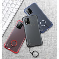 For Xiaomi Mi 10 Lite Case Frameless Ultra Thin Matte with Finger Ring Hard PC Protective Case Non-original
