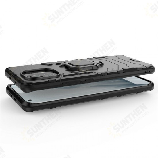For Xiaomi Mi 11 Case Shockproof Magnetic with 360 Rotation Finger Ring Holder Stand PC Protective Case Non-Original