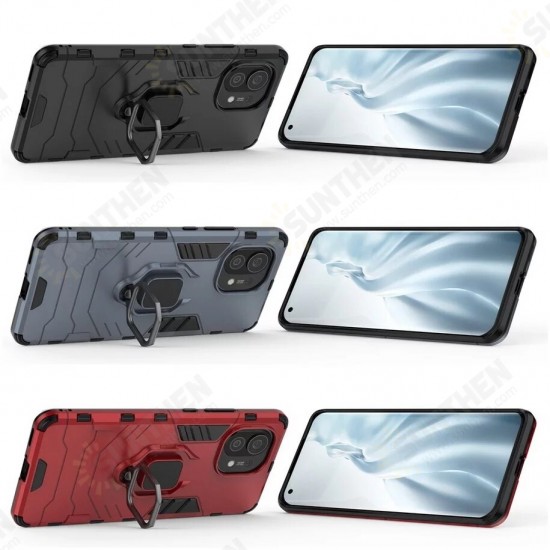 For Xiaomi Mi 11 Case Shockproof Magnetic with 360 Rotation Finger Ring Holder Stand PC Protective Case Non-Original