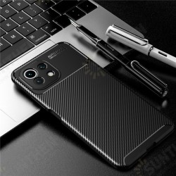 For Xiaomi Mi 11 Case Luxury Carbon Fiber Pattern with Lens Protector Shockproof Silicone Protective Case Non-Original For Xiaomi Mi 11 Case Luxury Carbon Fiber Pattern with Lens Protector Shockproof Silicone Protective Case Non-Original