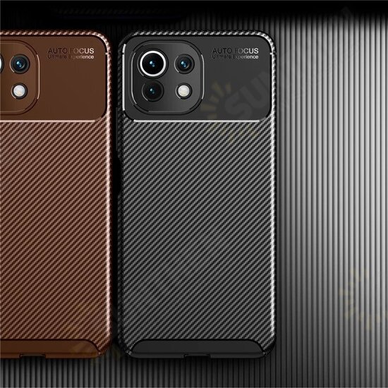 For Xiaomi Mi 11 Case Luxury Carbon Fiber Pattern with Lens Protector Shockproof Silicone Protective Case Non-Original For Xiaomi Mi 11 Case Luxury Carbon Fiber Pattern with Lens Protector Shockproof Silicone Protective Case Non-Original