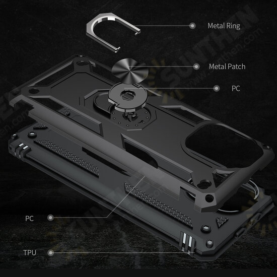 For Xiaomi Mi 11 Lite Case Bumpers Shockproof Magnetic with 360 Rotation Finger Ring Holder Stand PC Protective Case Non-Original For Xiaomi Mi 11 Lite Case Bumpers Shockproof Magnetic with 360 Rotation Finger Ring Holder Stand PC Protective Case Non-Original