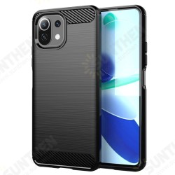 For Xiaomi Mi 11 Lite Case Carbon Fiber Texture Shockproof TPU Protective Case Back Cover Non-Original For Xiaomi Mi 11 Lite Case Carbon Fiber Texture Shockproof TPU Protective Case Back Cover Non-Original