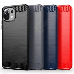 For Xiaomi Mi 11 Lite Case Carbon Fiber Texture Shockproof TPU Protective Case Back Cover Non-Original For Xiaomi Mi 11 Lite Case Carbon Fiber Texture Shockproof TPU Protective Case Back Cover Non-Original